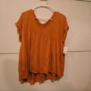 Yellow Babydoll NWT Mudd Blouse